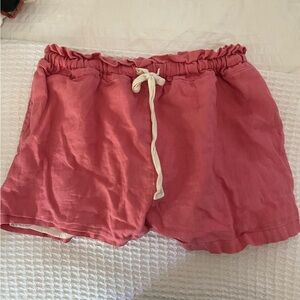 Pink Women's Shorts with Drawstring
